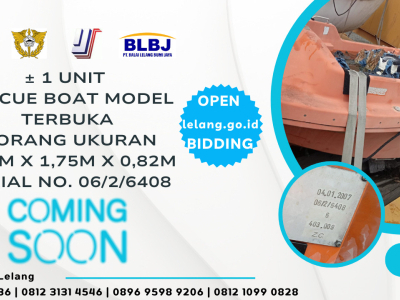 LELANG EKSEKUSI BTD 1 UNIT RESCUE BOAT MODEL TERBUKA KAPASITAS 6 ORANG