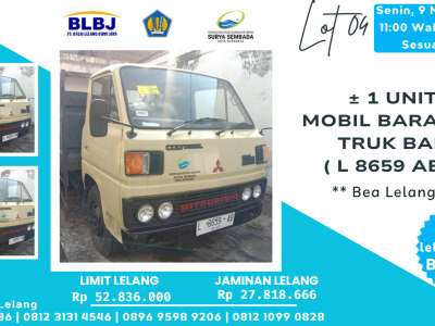 LOT 04: ± 1 UNIT MOBIL BARANG (TRUK BAK) L8659AB