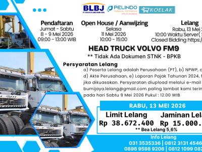 LELANG NON EKSEKUSI SUKARELA HEAD TRUCK VOLVO FM9