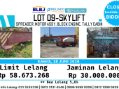 LOT 09 SKYLIFT, MOTOR ASSY, SPREADER, BLOCK ENGINE, CABIN TALLY