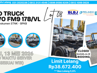 LOT 08 LELANG NON EKSEKUSI SUKARELA HEAD TRUCK 178/VL