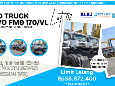 LOT 02 LELANG NON EKSEKUSI SUKARELA HEAD TRUCK 170/VL