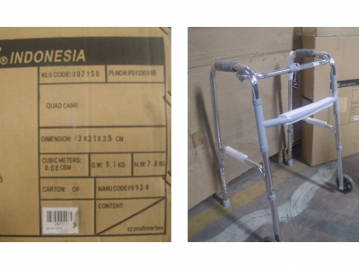 KPU-BC Tipe A Tanjung Priok Lot A03 : 97 CTN Walking Aid, Cane, Arm Crutch & Arm Support Cane di Kota Jakarta Utara