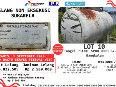 LOT 10: Tangki PST3KL SPBU DODO 54.69101 Bangkalan