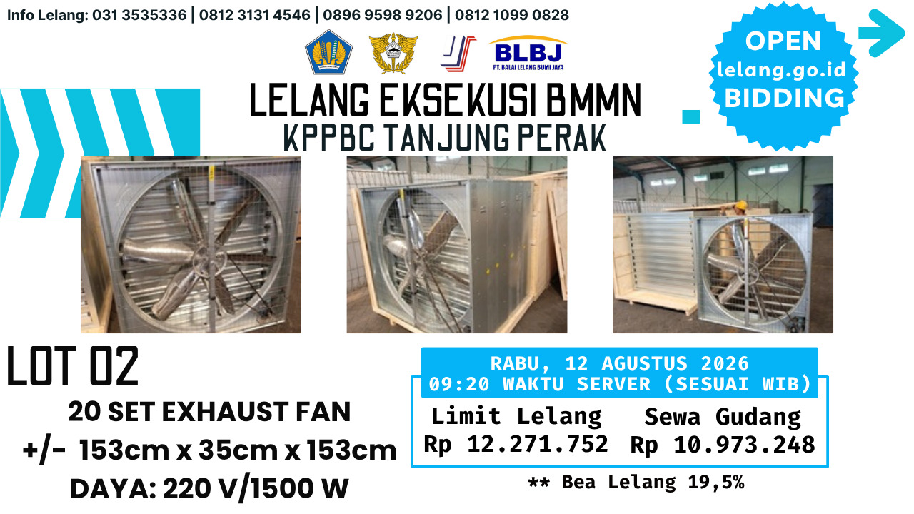LOT 02: 20 Set Exhaust Fan